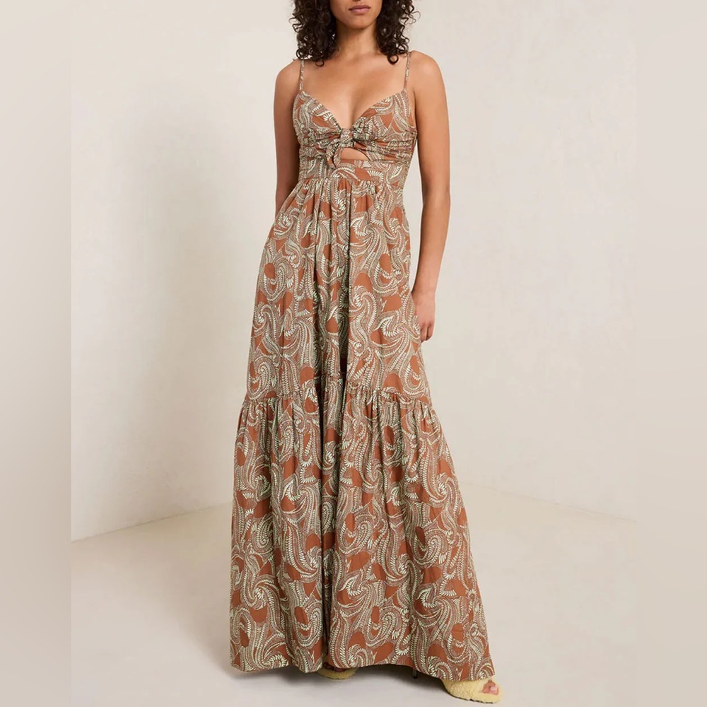 A.L.C Cognac and Green Laura Dress